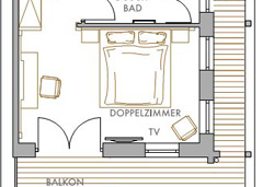 Double room - Sample floor plan