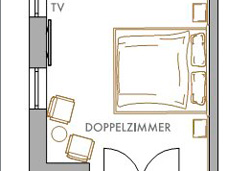 Doppelzimmer - Beispielgrundriss
