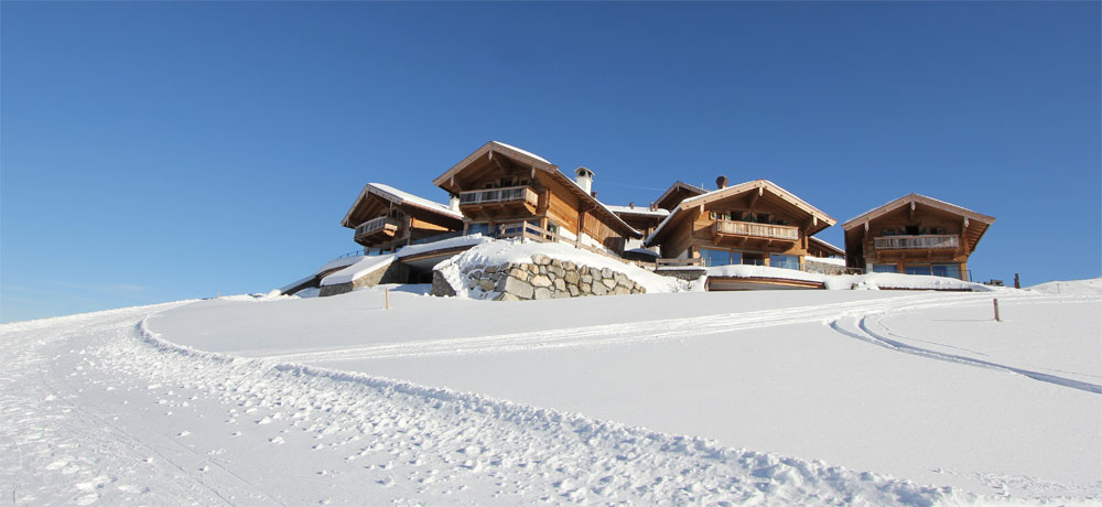 The Maierl Chalets in the winter